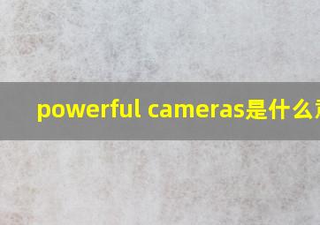 powerful cameras是什么意思